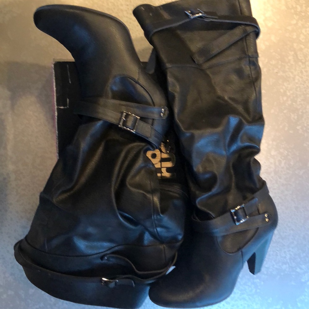 All Black Yvette Style Charlotte Russe Boots